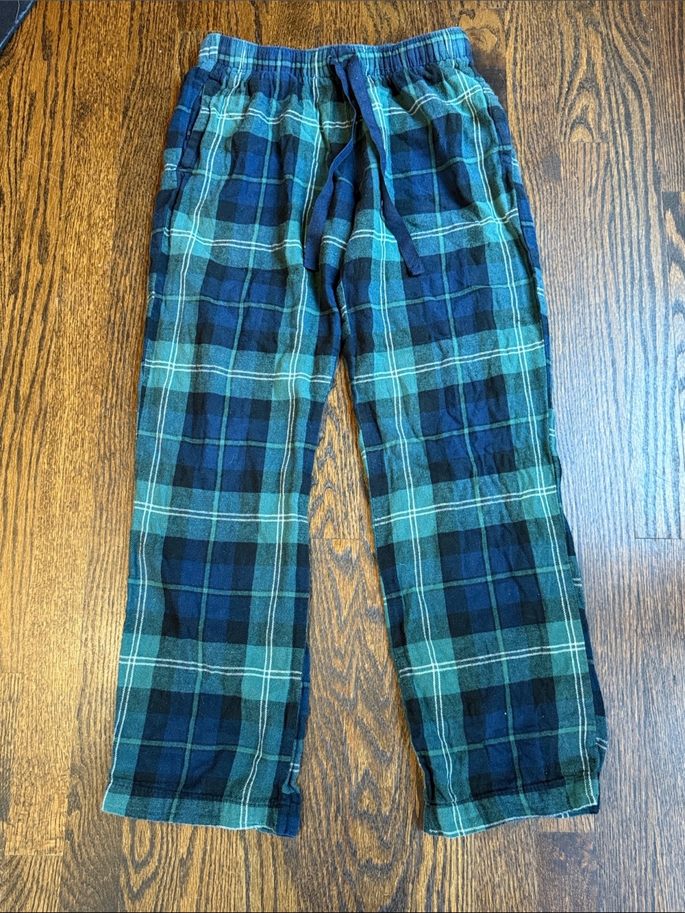 Old Navy adult size XS Green & Navy Plaid Flannel Lounge Pants